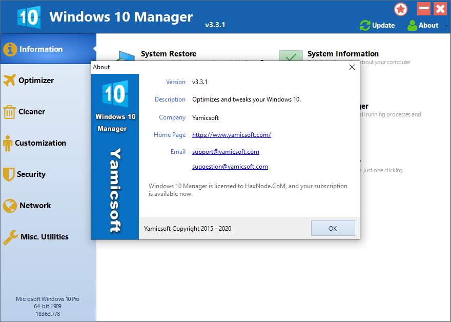 Windows 10 Manager 3.8.4 free instal